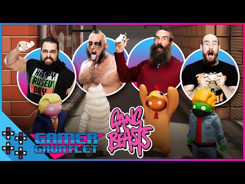 GANG BEASTS BATTLE ROYAL #1 - HARPER vs. RUSEV vs. ENGLISH vs. KONNOR - Gamer Gauntlet