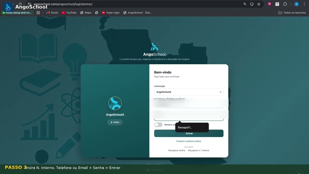 Vídeo de apresentação do AngoSchool