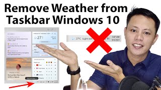 How to remove weather from taskbar windows 10 | Benny Travel TV