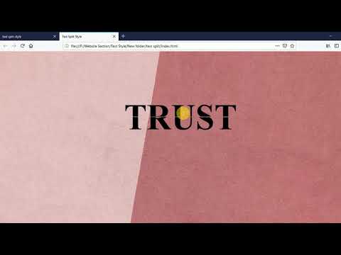 Text Split On Hover Effect Pure Css Tutorial