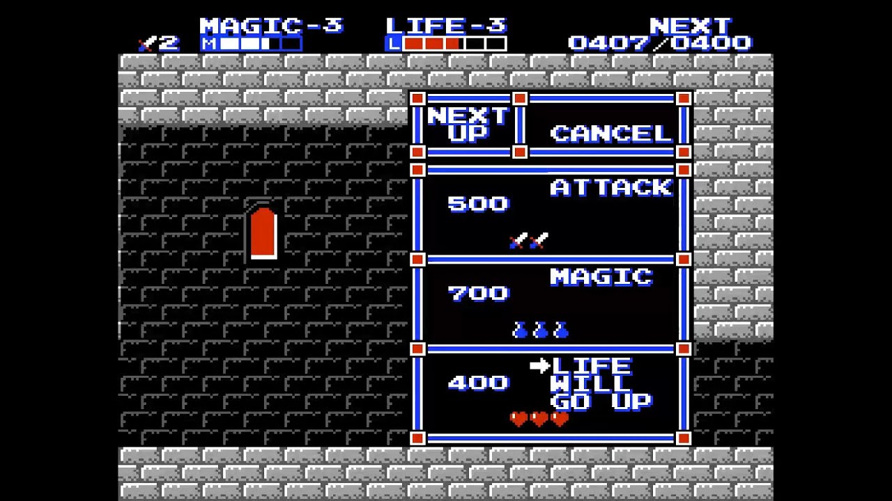Zelda 2 tips - Experience points and leveling up