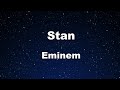 Karaoke Stan Short Version Eminem Ft Dido No Guide Melody Instrumental