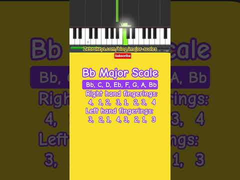 How to play "Bb Major Scale" with both hands