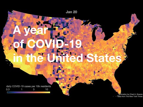 Animation of covid spreading in the United States