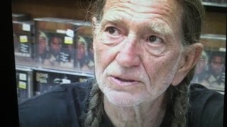 WILLIE NELSON meets fans at music store