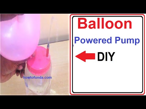 Balloon Powered Water Pump Air Pressure Science Experiment Science fair project