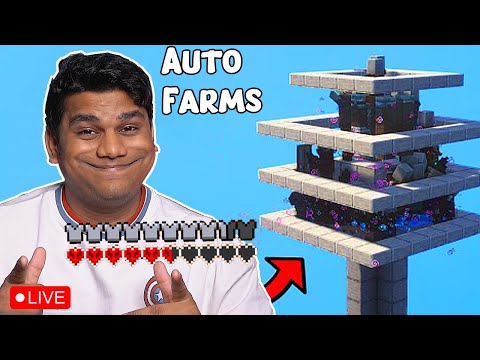 BeastBoyShub - Building Automatic Farms in my Hardcore World LIVE! [Minecraft]