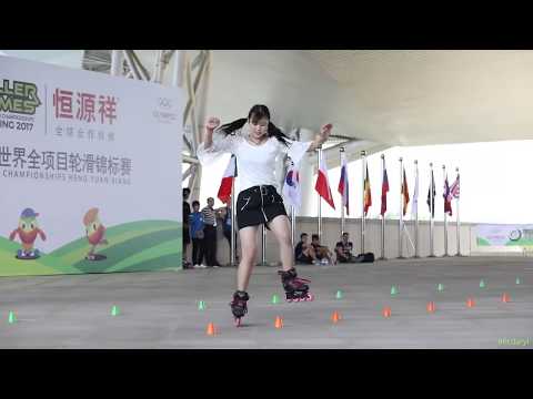 2017 Roller Games，Senior Women Classic Slalom 8th，Kawashima Natsuki，Japan 成女花桩 8th 川嶋菜月