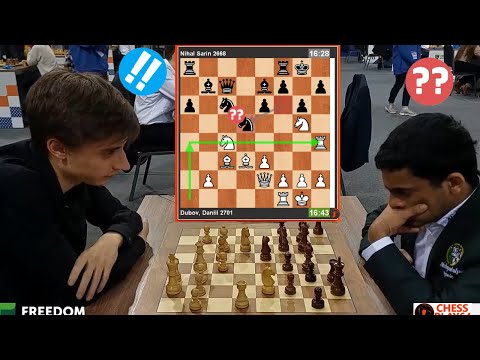 🎦 Daniil Dubov shocks Nihal Sarin in 18 moves at World Rapid Chess Championship