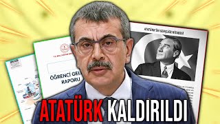 ATATÜRK KARNEDEN KALDIRILDI.