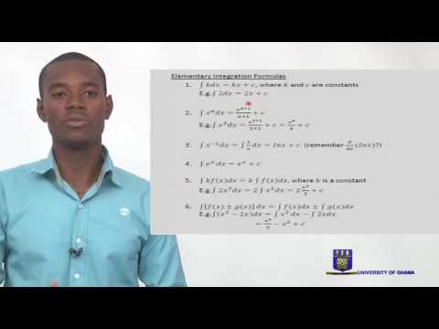UGBS 202: BUSINESS MATHEMATICS - SESSION#3 - INTEGRATION