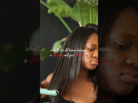 what is the difference between a silk press and just flat ironing? #shorts #silkpress #haircare