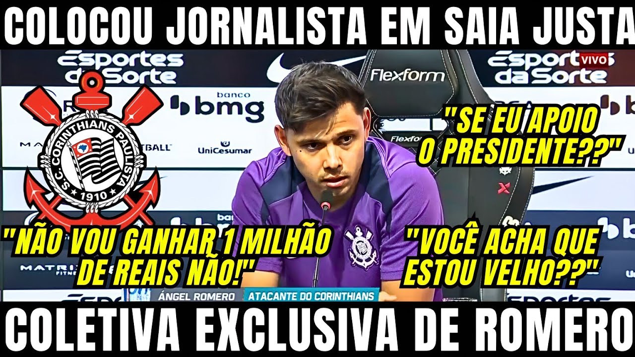 ROMERO FOI POLÊMICO NA COLETIVA E NÃO BAIXOU A BOLA PRA IMPRENSA / ÚLTIMAS NOTÍCIAS DO CORINTHIANS