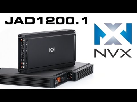 NVX JAD1200.1 Monoblock Amplifier + 50% OFF True Spec Pure OFC Copper 1/0 Gauge Installation Kit-video