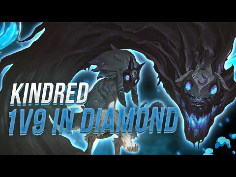1v9 in DIAMOND with TRIFORCE Kindred! 🤯 - 13.11 BUILD
