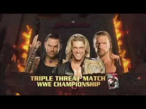 Jeff hardy vs Edge vs Triple H WWE CHAMPIONSHIP MATCH