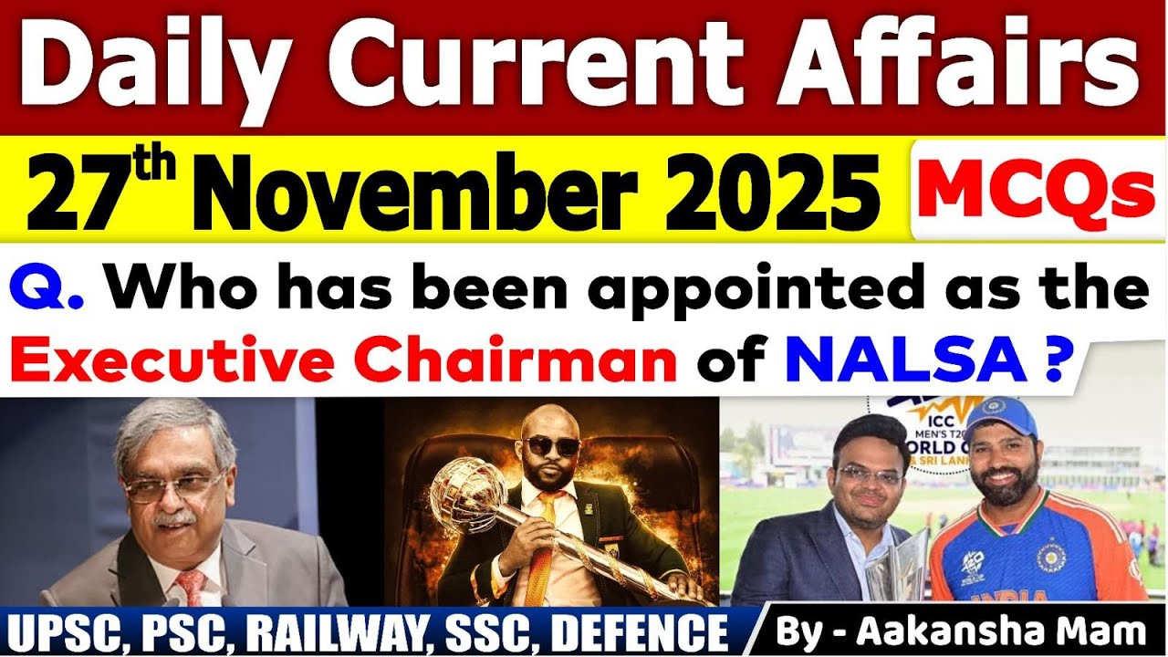27th November Current Affairs 2025 | Current Affairs Today | Daily Current Affair 2025 #current
