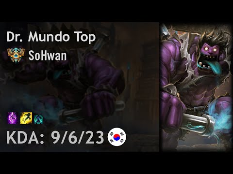 Dr. Mundo Top vs Ekko - SoHwan - KR Challenger Patch 6.19