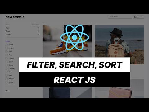 React JS filter, search and sort items using react-router v6