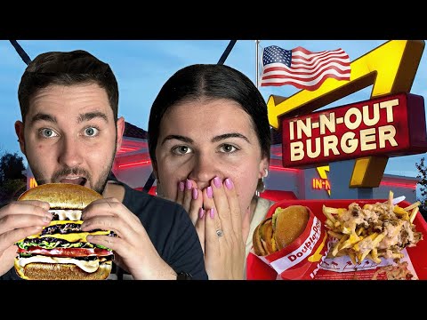 Brits Try IN-N-OUT Burger for the first time in the USA!