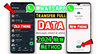 Transfer WhatsApp Messages From Old Phone To New Phone 2024 | Transfer WhatsApp chats in 2024