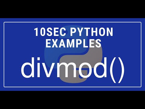 10sec Python Examples Divmod Built In Function By Code Recipe
