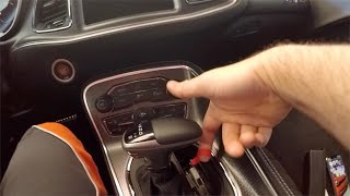 How to manually get a 2015-2020 Dodge Challenger into neutral, Shift lock release