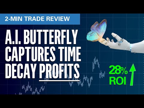A.I. Butterfly Captures Time Decay Profits | Elliott Wave Options Trade Review No.608 - SHLS