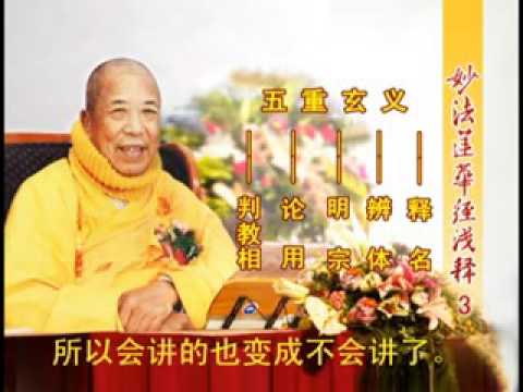 妙法蓮華經淺釋 003 經前懸談:五重玄義 宣化上人