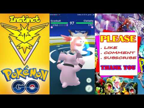 Pokémon GO Gym level 2 GRANBULL VS CLEFABLE
