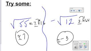 Lesson 1-2 (PRE-ALGEBRA) Irrational Numbers and Square Roots