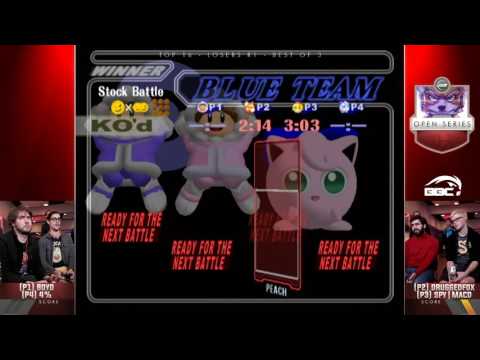 UGC Smash Open - Boyd & 4% (ICs,Puff) vs. Druggedfox& MacD (Fox,Peach) - SSBM - Top 16, LR1