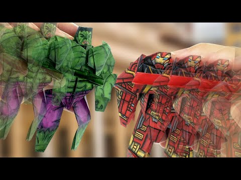 Hulk vs HulkBuster - Fight Scene animation | With Paper