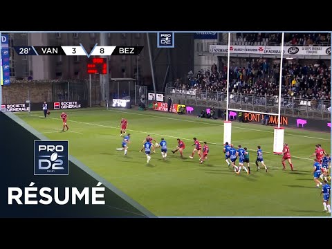 PRO D2 - Résumé RC Vannes-AS Béziers Hérault: 20-8 - J15 - Saison 2021/2022