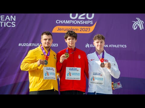 2023-08-09 Michael Allison javelin - European Athletics U20 Championships - Men's final (highlights)