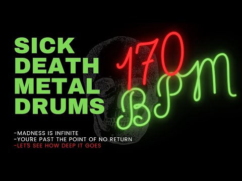 DEATH METAL DRUM TRACK #14| 170 BPM