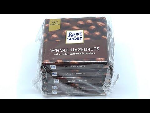 Ritter Sport Whole Hazelnuts Chocolate Bar 100g (Pack of 5)