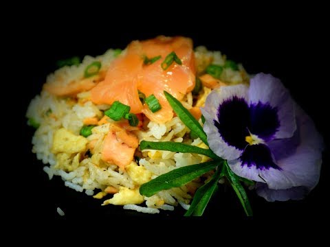 Smoked Salmon Egg Fried Rice | Chinese Style Recipe Video