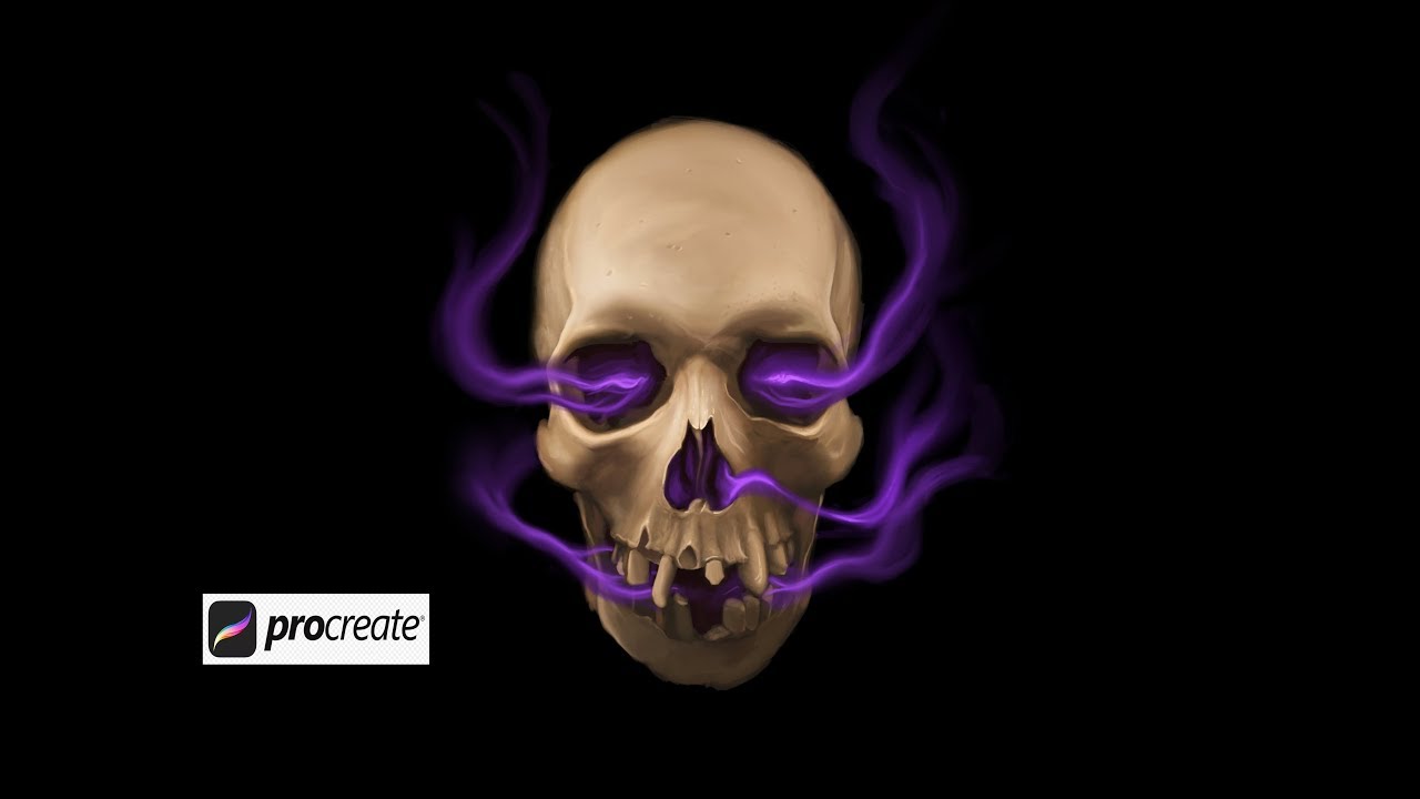 Magic Skull time lapse in Procreate