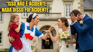 FILHA DO MILIONÁRIO APARECEU IRRECONHECÍVEL NO CASAMENTO...ATÉ QUE A FAXINEIRA..