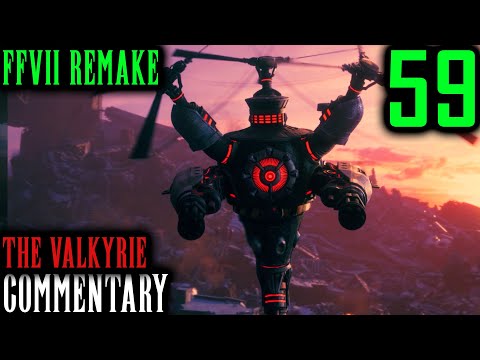 Final Fantasy VII Remake Walkthrough Part 59 - Valkyrie Boss Battle In The Sunset (Chapter 15)