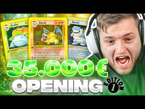 💸🔥20.000€ GLURAK und ALLE STARTER GEZOGEN! - KRASSESTE OPENING EVER | 35K Pokemon Base Set aus 1999