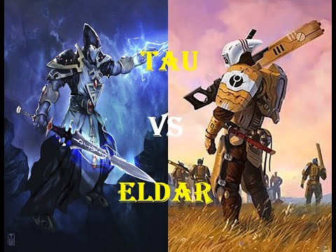 ¡WARHAMMER 40K! IMPERIO TAU 2000PTS VS ELDAR 2000PTS.😎😎😎😎
