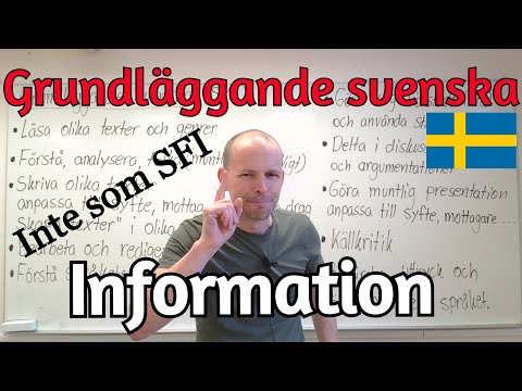 Grundläggande svenska (bra att veta) SFI
