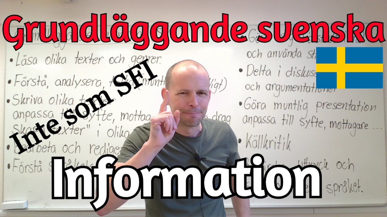 Grundläggande svenska (bra att veta) SFI