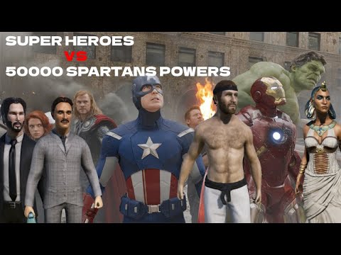 20 SUPER HEROES VS 50000 SPARTAN SOLDIERS - UEBS2 [Ultimate Epic Battle Simulator 2]