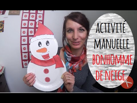 activité manuelle noel bonhomme de neige