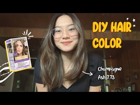 get unready with me + diy hair color | L'Oreal