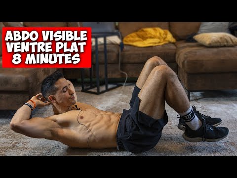 Abdos visible et ventre plat en 8min ! (à la maison sans matériel)