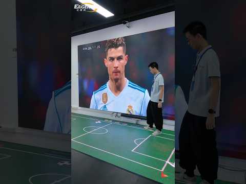 Interactive floor LED screen. #eagerled #leddisplay #ledscreen #ledwall #daily #ronaldo